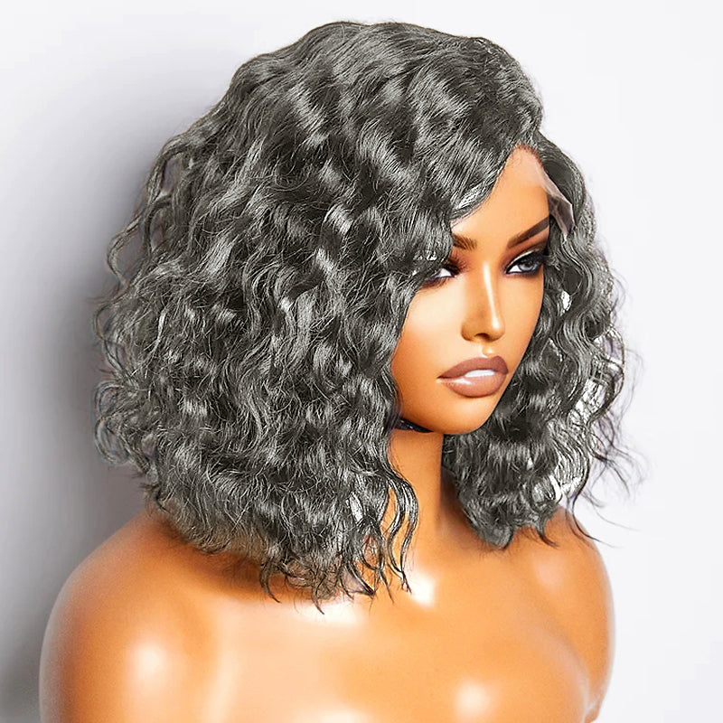Trendy Style & Color | Salt And Pepper Loose wave 5x5 HD Lace Closure  100% Human Hair Wig